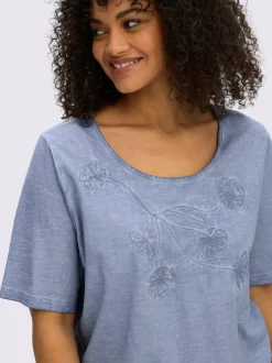 T-shirt superbe broderie florale