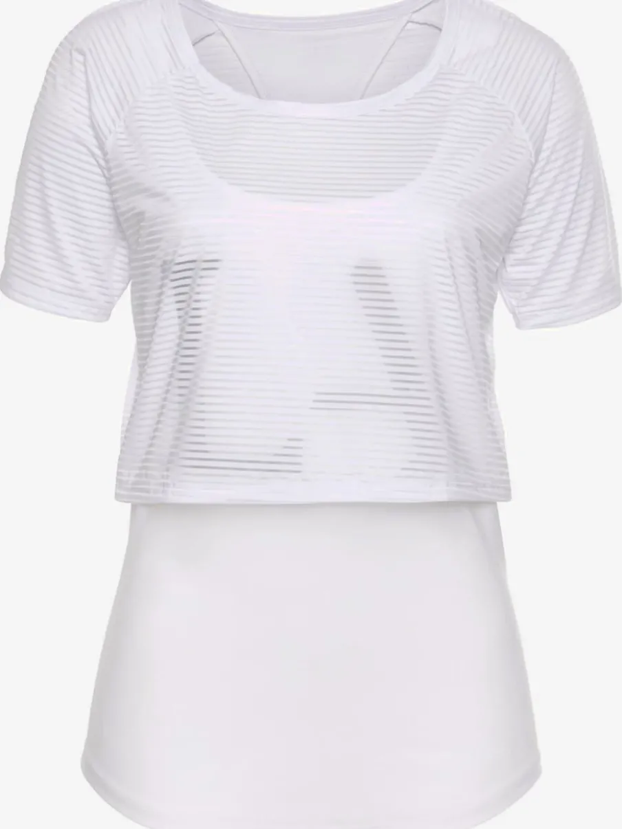 T-shirt technique doublé avec débardeur dos nageur intégré