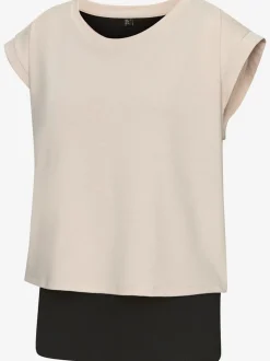 T-shirt technique à mancherons larges avec débardeur en dessous