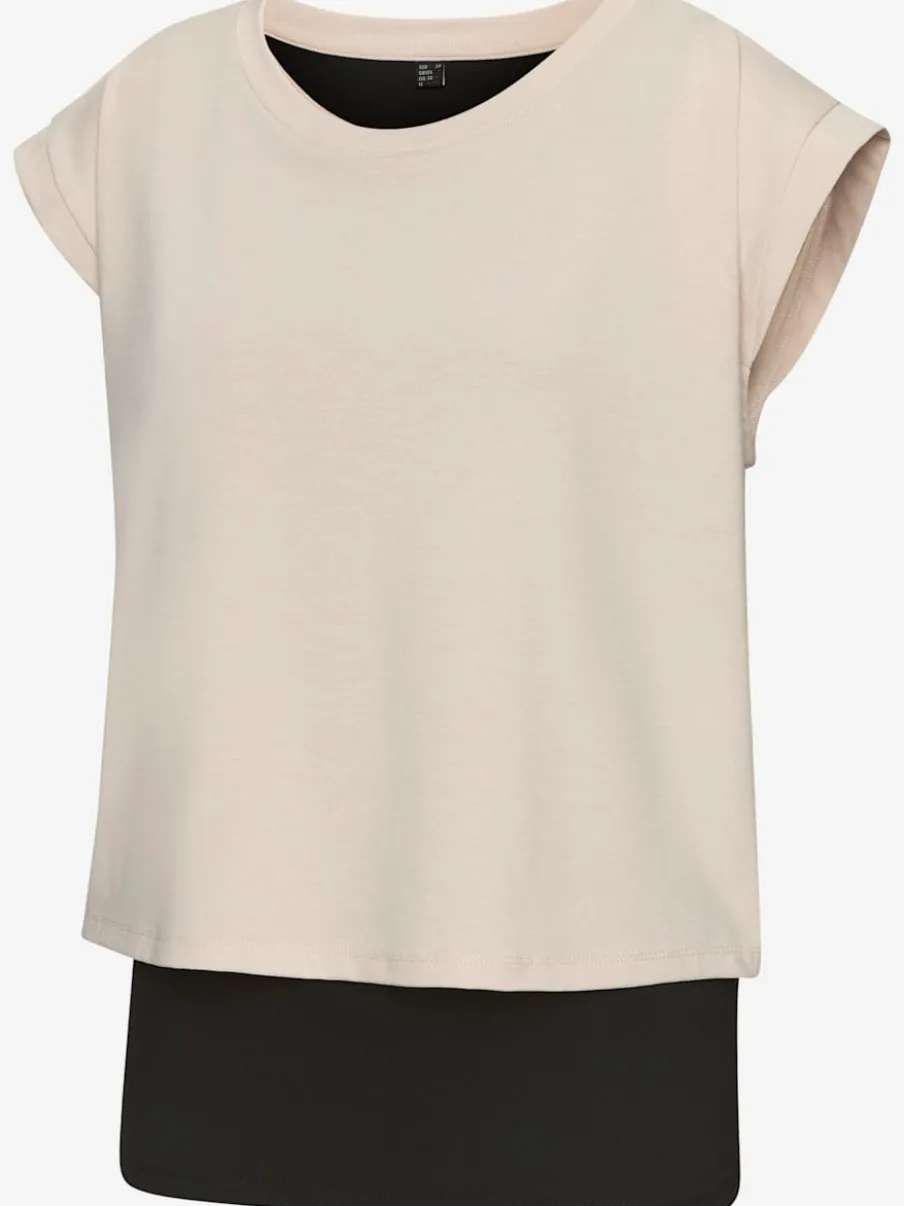 T-shirt technique à mancherons larges avec débardeur en dessous