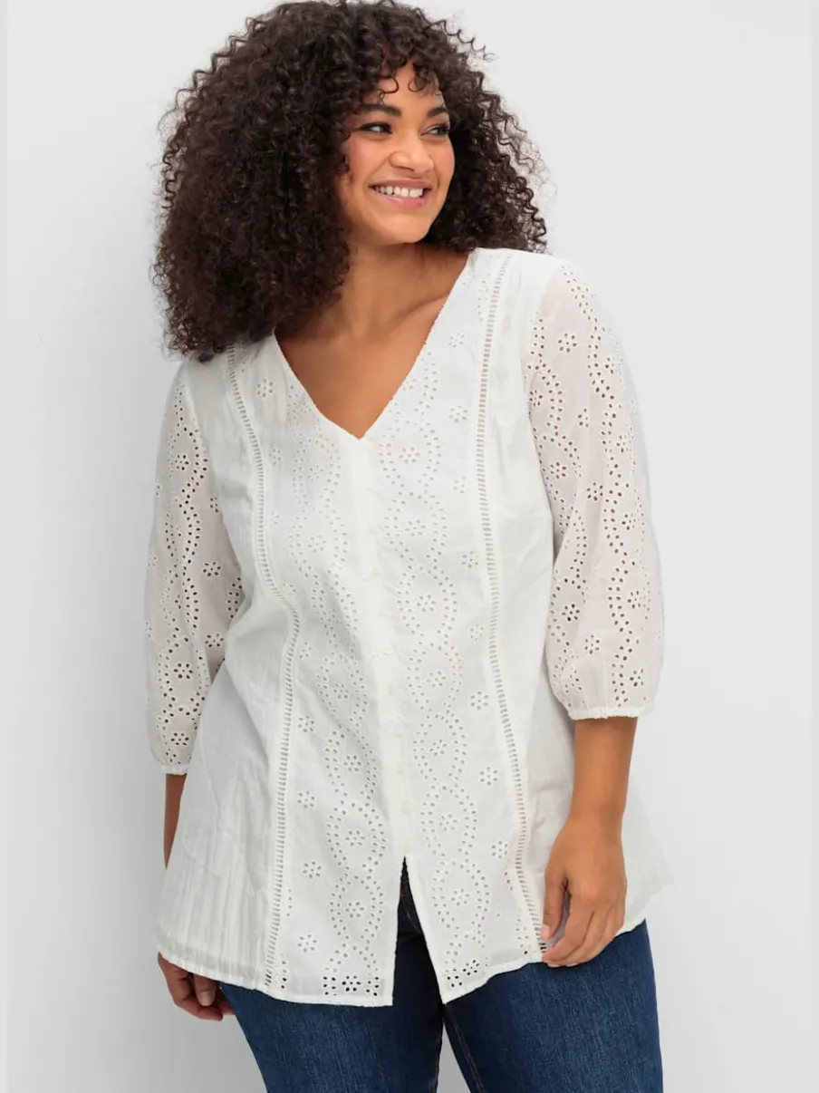 Tunique broderie ajourée