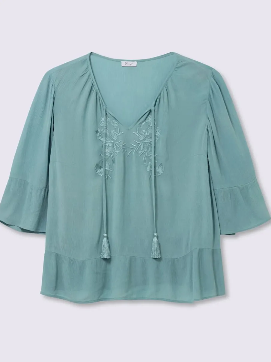 Tunique broderie ton sur ton