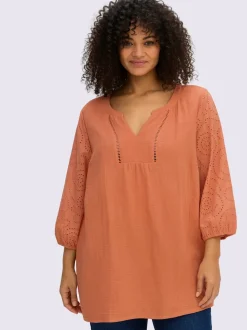 Tunique broderie ton sur ton
