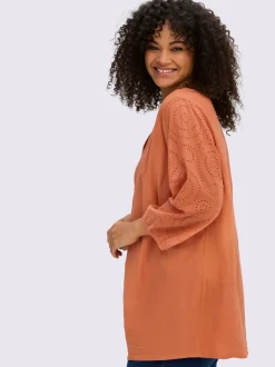 Tunique broderie ton sur ton