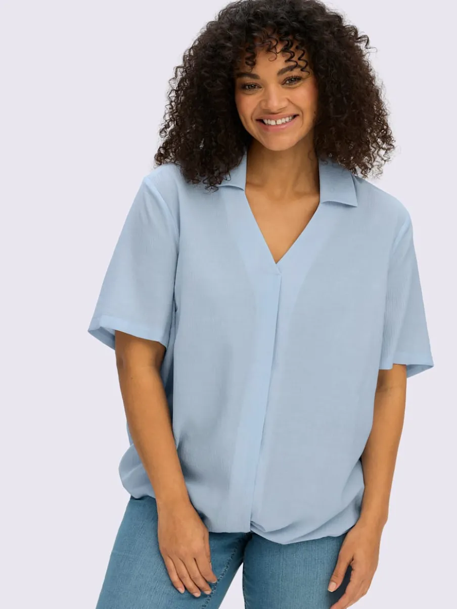 Tunique col polo avec encolure en v