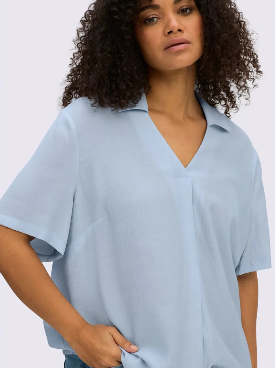 Tunique col polo avec encolure en v