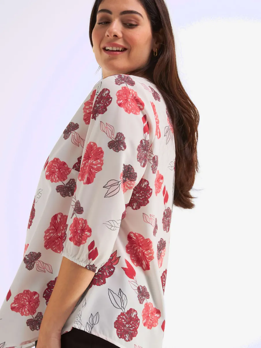 Tunique joli motif floral