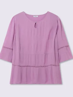 Tunique motif ajouré légèrement transparent