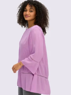 Tunique motif ajouré légèrement transparent