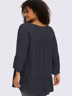 Tunique motif ajouré légèrement transparent