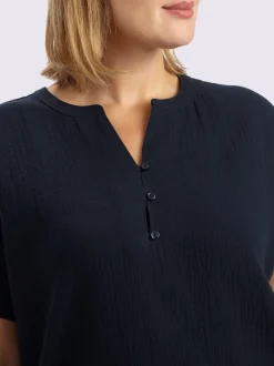 Tunique patte de boutonnage courte