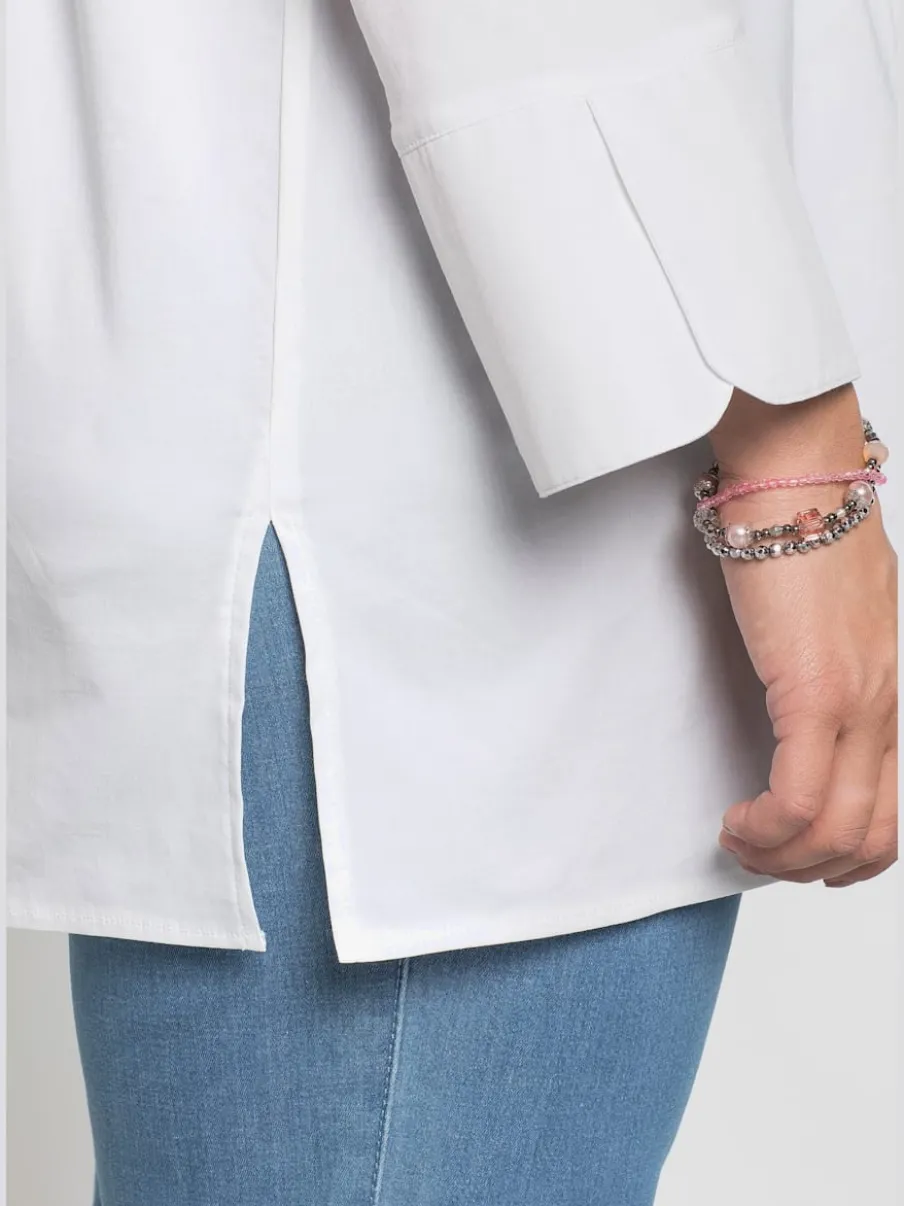 Tunique patte de boutonnage invisible