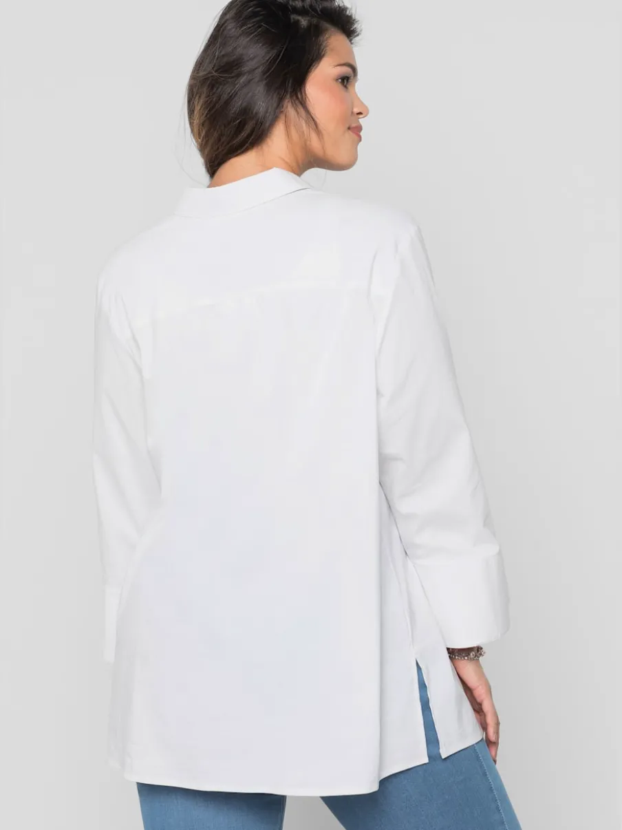 Tunique patte de boutonnage invisible