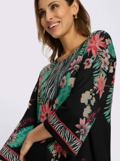 Tuniques avec encolure en V imprimé floral et fentes