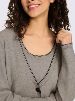 Twinset cardigan et débardeur en viscose douce chic
