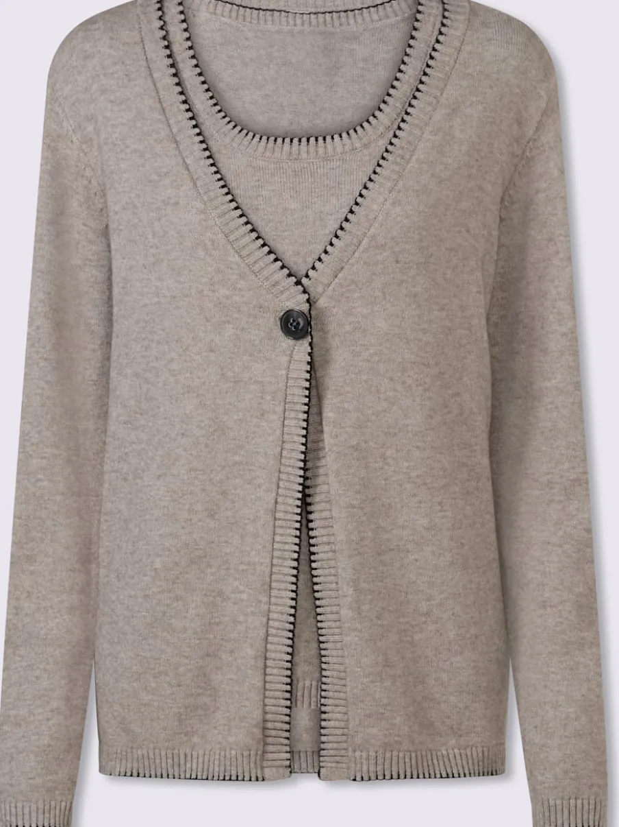 Twinset cardigan et débardeur en viscose douce chic