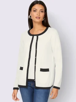 Twinsets en coton Pima avec col rond et manches longues