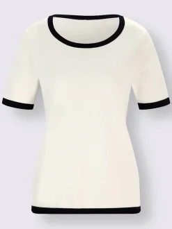 Twinsets en coton Pima avec col rond et manches longues