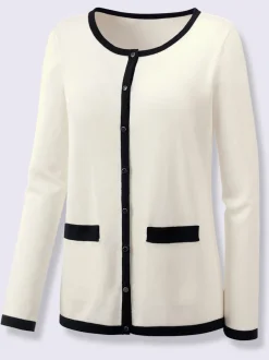 Twinsets en coton Pima avec col rond et manches longues