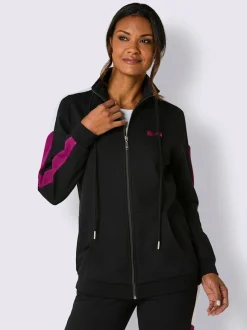 Veste avec col à revers et manches longues contrastées