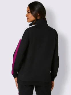 Veste avec col à revers et manches longues contrastées