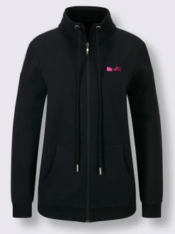 Veste avec col à revers et manches longues contrastées