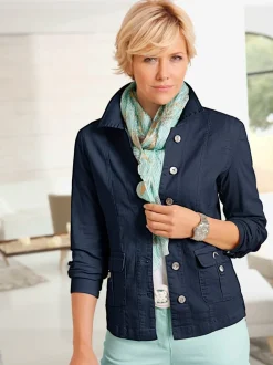 Veste blazer décontractée à col revers avec poches
