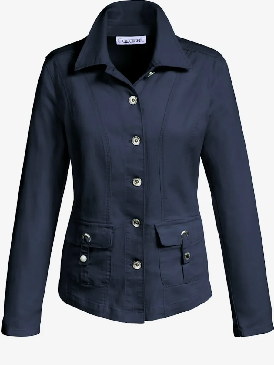 Veste blazer décontractée à col revers avec poches
