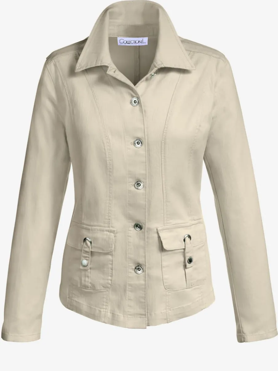 Veste blazer décontractée à col revers avec poches