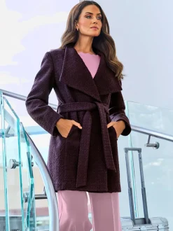 Veste bouclée aspect bouclé élégant
