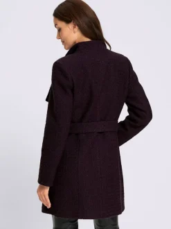 Veste bouclée aspect bouclé élégant