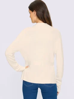 Veste cache-cœur en tricot col châle manches longues