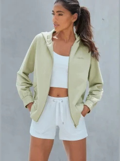 Veste à capuche avec coutures décoratives et poches en qualité sweat douce