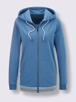Veste à capuche avec grandes poches kangourou et zip