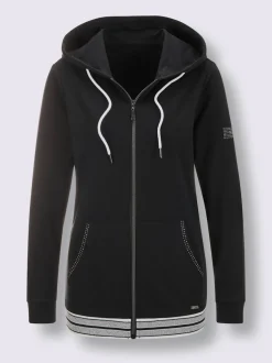Veste à capuche avec grandes poches kangourou et zip