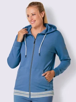 Veste à capuche avec grandes poches kangourou et zip