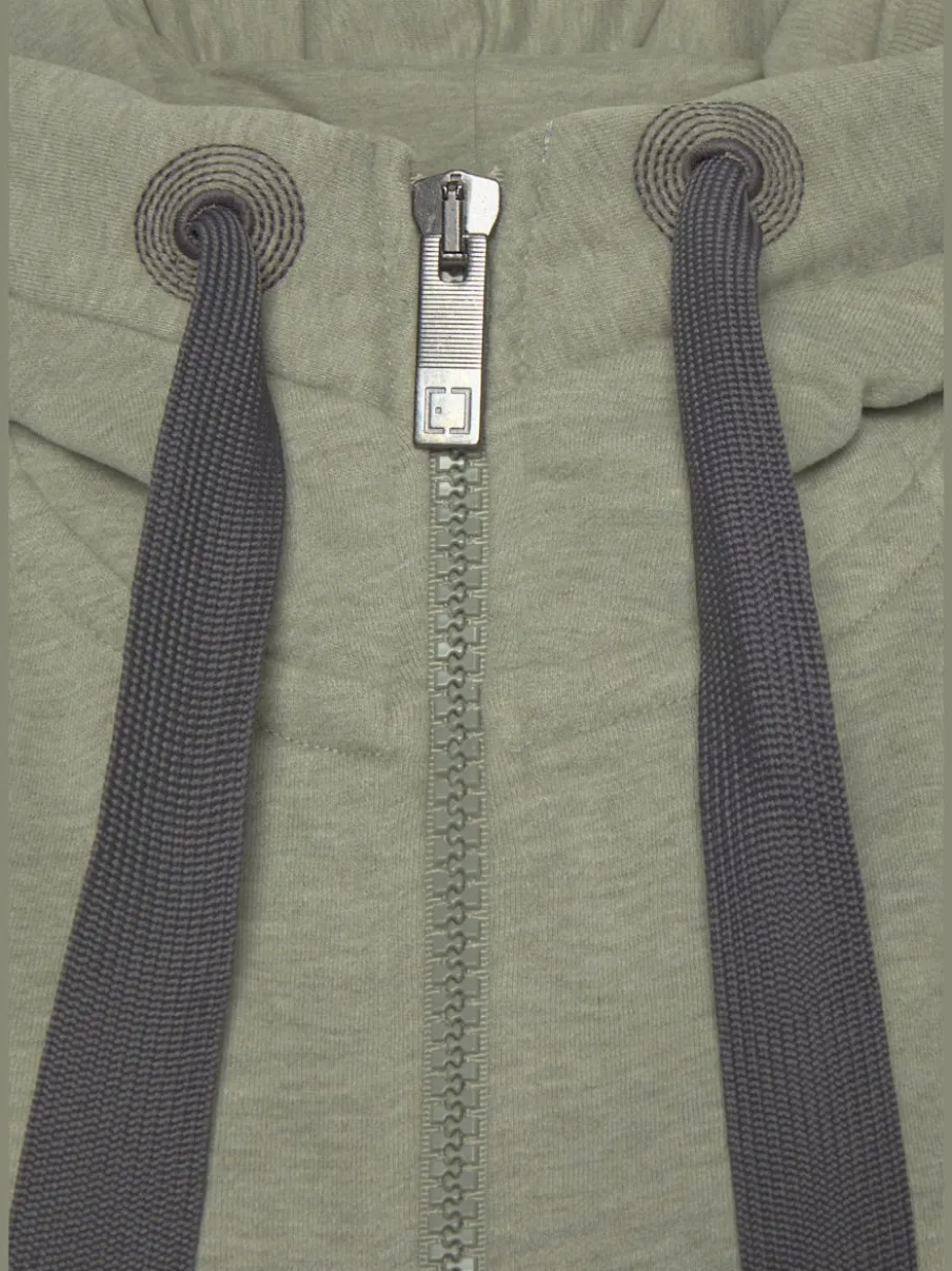 Veste à capuche avec manches longues et logo brodé