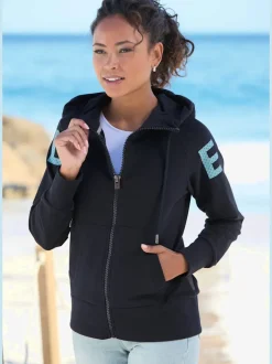 Veste à capuche avec poches pratiques et bord-côte moelleux