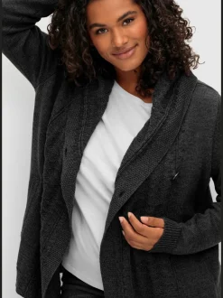 Veste à capuche en tricot capuche tendance