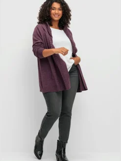 Veste à capuche en tricot capuche tendance