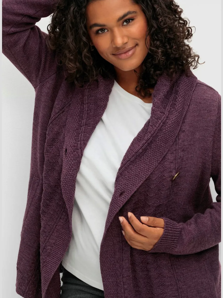 Veste à capuche en tricot capuche tendance