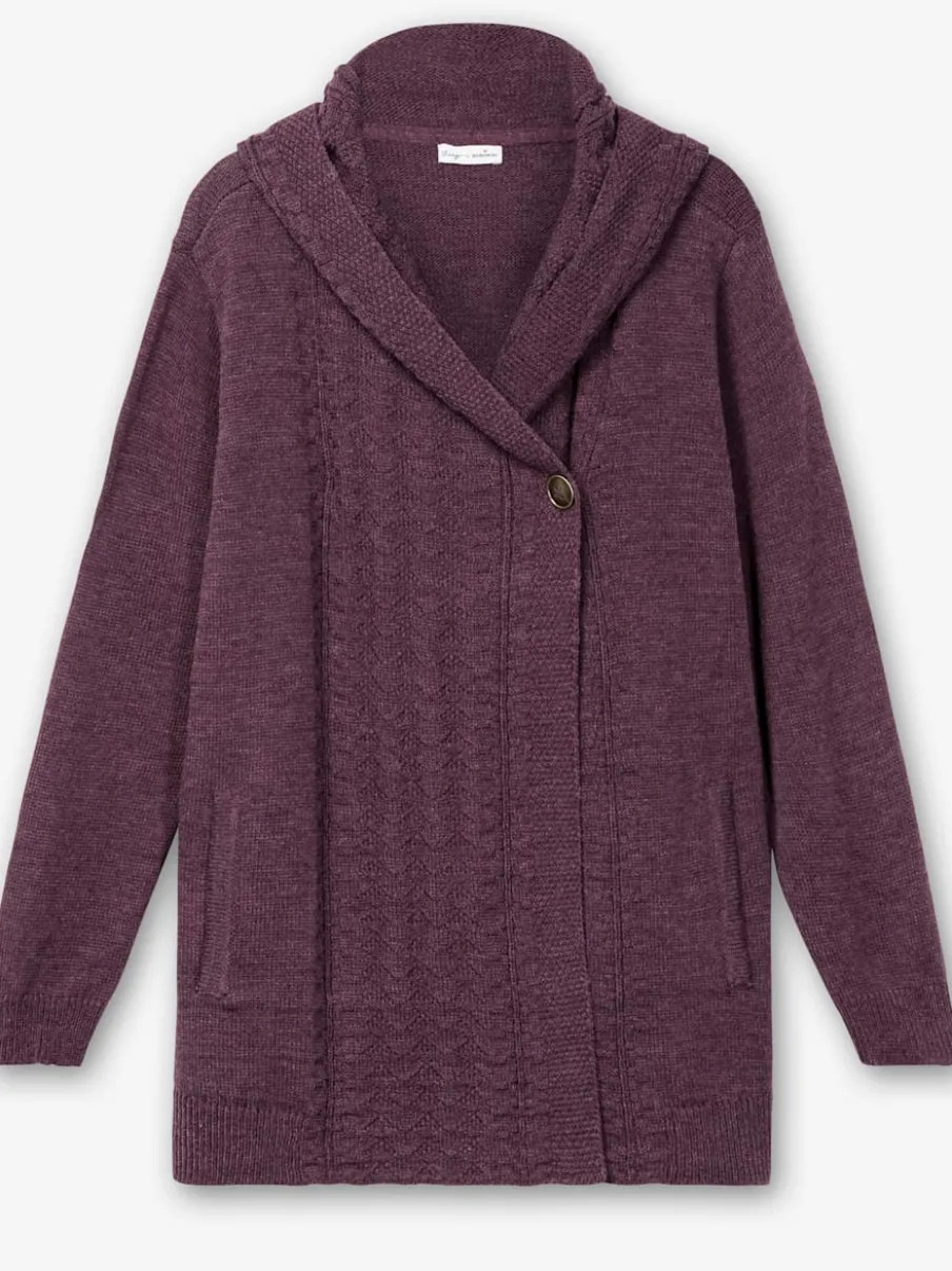 Veste à capuche en tricot capuche tendance