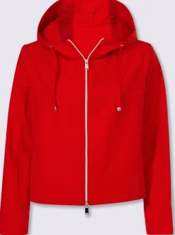 Veste à capuche légère avec rayures et poches intégrées