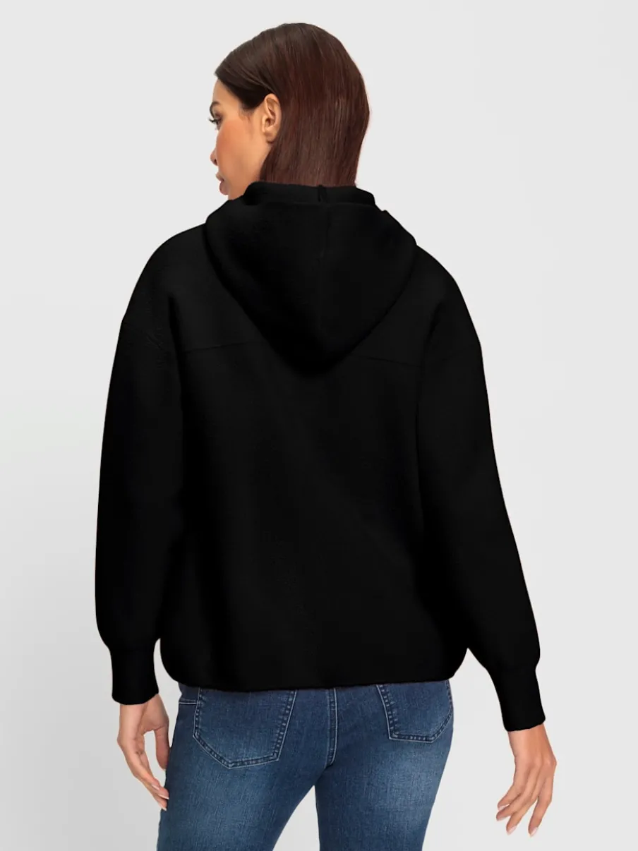Veste à capuche tricot moelleux avec poches pratiques