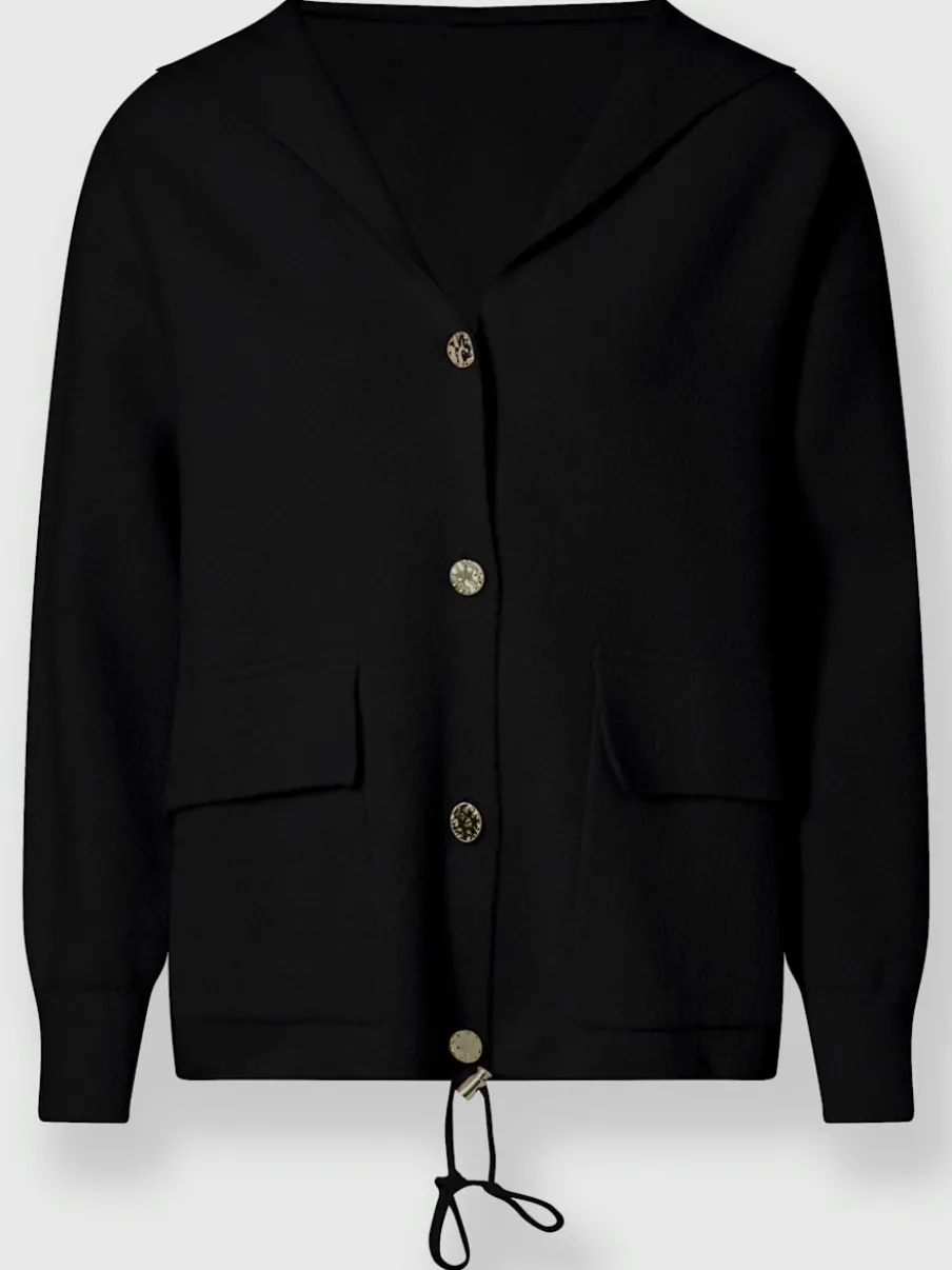 Veste à capuche tricot moelleux avec poches pratiques