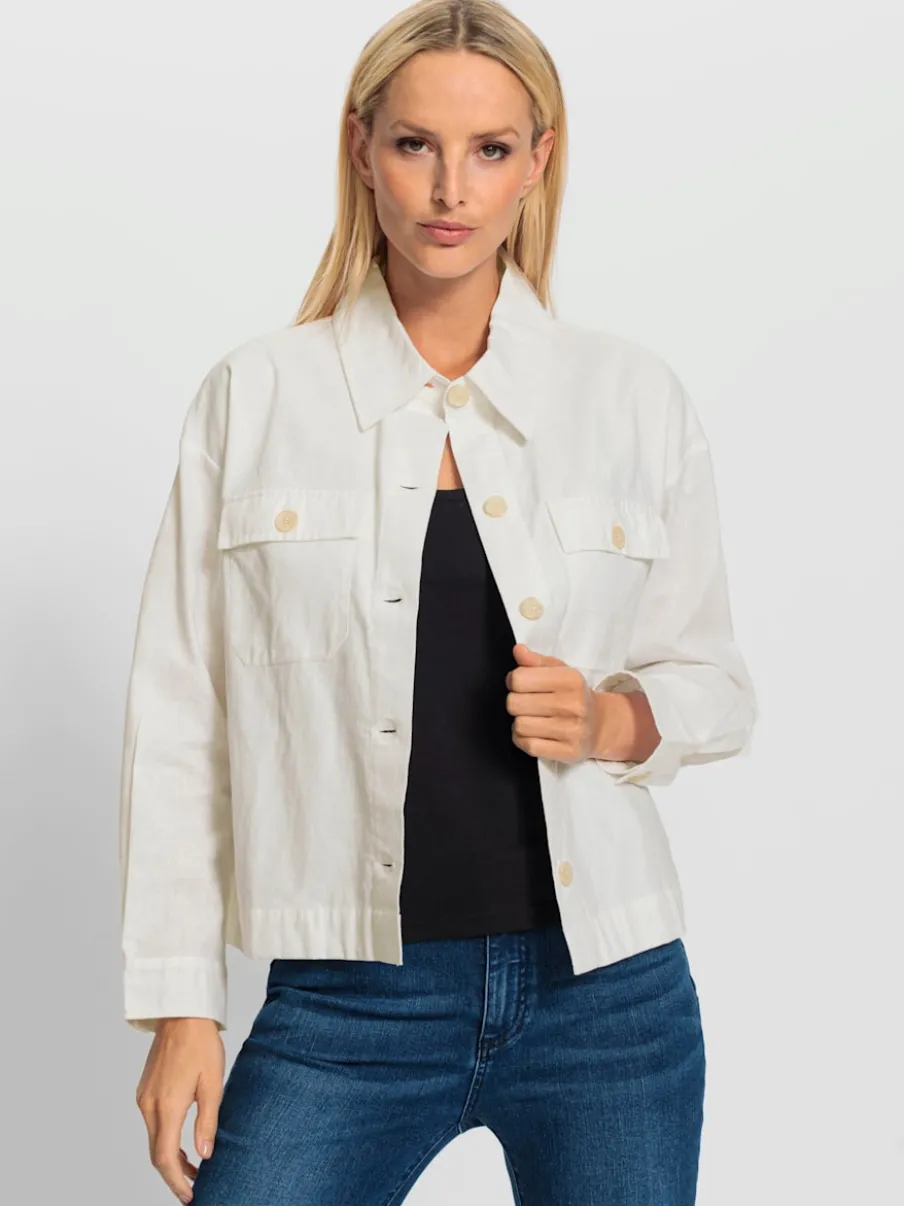 Veste chemisier en coton lin confortable à porter