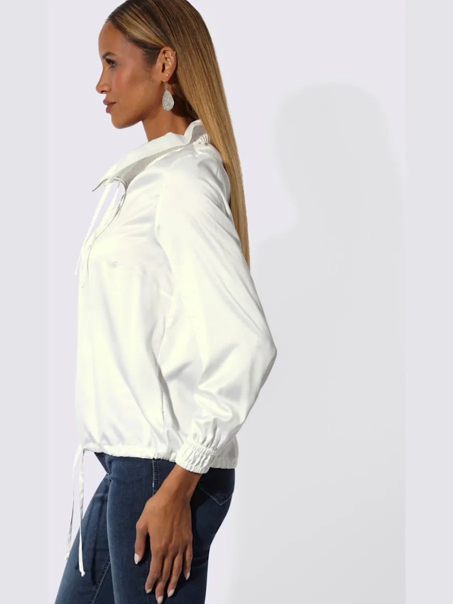 Veste chemisier satin mat