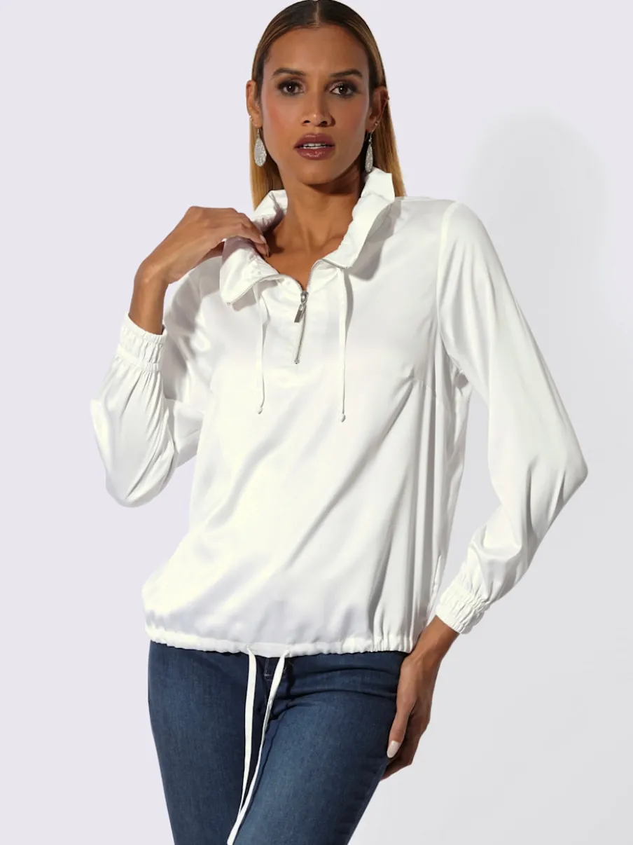 Veste chemisier satin mat