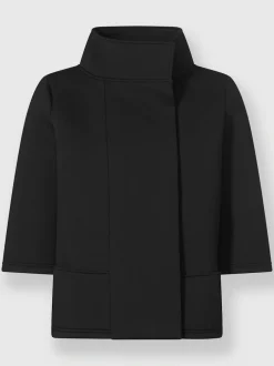 Veste à col montant avec poches et manches 3/4