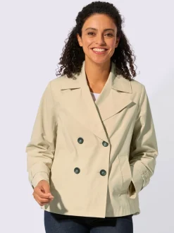 Veste courte à col à revers et manches longues avec poches raglan